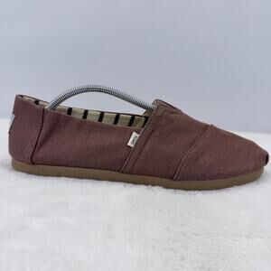 TOMS Women’s Alpargata Heritage Canvas Slip-On Shoes Burgundy Size 12